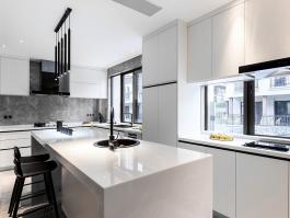 Thailand rubber wood kitchen cabinet-PR-BK012