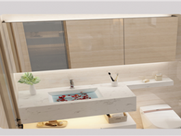 Hot Makeup Vanity Box Bathroom Vanity Wall Mounted White Vanity Table With Drawers & Mirror