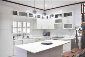 Marble Veneer Kitchen Cabinet PR-CLC96