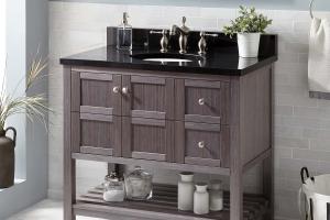 natural stone sink with bathroom vanity-AN110