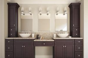 Luxury Hotel Marble Countertop Wall Mount Floating Cabinet Bathroom Vanity Cabinets with Sink-PR-BK126