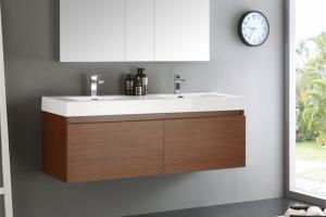 Marble countertop bathroom furniture set modern floor mounted bathroom-PR-BK136