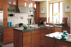 Kitchen furniture customized solid wood kitchen cabinet pr-m0728-19