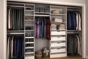 White Two Door melamine board wardrobe-PR-BK041 - 副本