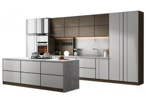 Plywood lacquer high gloss kitchen cabinets prm0802-21