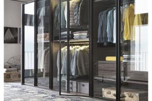 Customized wall wardrobe closet sliding wardrobe mirror door system walk in closet wardrobe