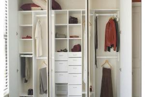 New Design Sliding Door Modern Wooden White Wardrobe